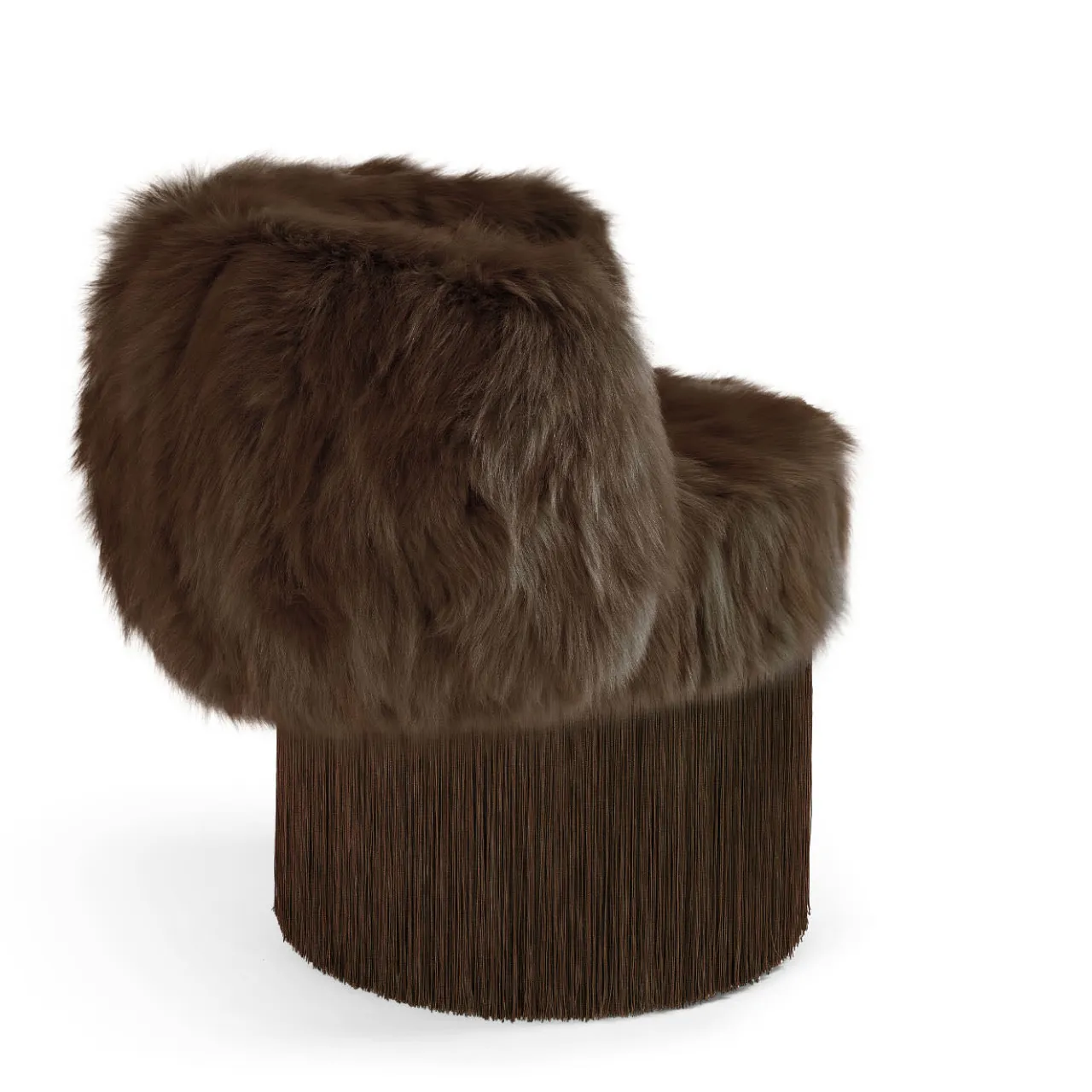 Poltrona girevole Pirouette marrone cioccolato*Lorenza Bozzoli Couture