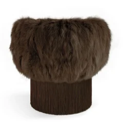 Poltrona girevole Pirouette marrone cioccolato*Lorenza Bozzoli Couture