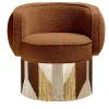 Poltrona girevole Pirouette Clu Brown di Lorenza Bozzoli*Lorenza Bozzoli Couture Best