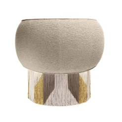 Poltrona girevole Pirouette Clu Tribe Beige di Lorenza Bozzoli*Lorenza Bozzoli Couture Clearance