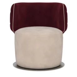 Poltrona girevole Sierra in velluto*Living Couture Sale