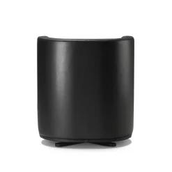 Poltrona girevole Spritz in pelle nera di Lorenza Bozzoli*Ghidini 1961 Sale