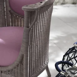 Poltrona in Midollo Angelina Rivestito in Tessuto di Cotone*Mila Maurizi Clearance