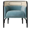Poltrona in velluto azzurro Targa Petit*Gebrüder Thonet Vienna GmbH (GTV) – Wiener GTV Design New