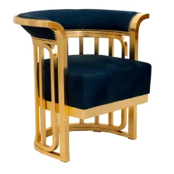 Poltrona in velluto blu*CG Capelletti Discount