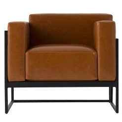 Poltrona Kirk in pelle cognac*TrabA' Online