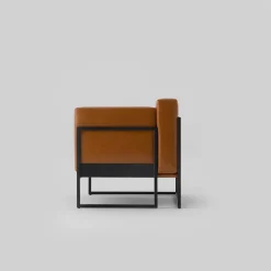 Poltrona Kirk in pelle cognac*TrabA' Online