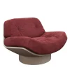 Poltrona Lounge Lalea in nabuk rosso e pelle bianca di Artefatto Design Studio*Secolo