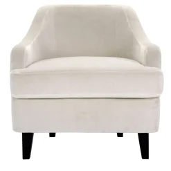 Poltrona Lounge Nor Beige con Gambe in Legno*Domingo Salotti Outlet