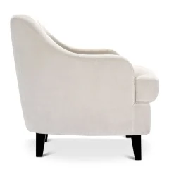 Poltrona Lounge Nor Beige con Gambe in Legno*Domingo Salotti Outlet