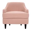 Poltrona Lounge Nor Rosa con Gambe in Legno*Domingo Salotti Discount