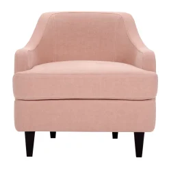 Poltrona Lounge Nor Rosa con Gambe in Legno*Domingo Salotti Discount