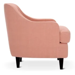 Poltrona Lounge Nor Rosa con Gambe in Legno*Domingo Salotti Discount