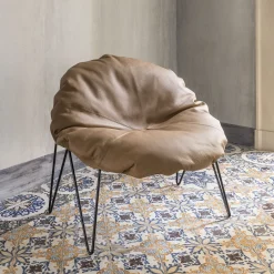 Poltrona lounge Sen-Su con cuscino in pelle*Da A Online