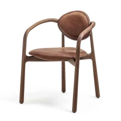 Poltrona Marlena in Pelle e Legno*Enrico Pellizzoni Outlet