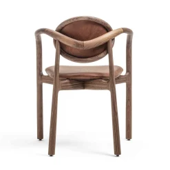 Poltrona Marlena in Pelle e Legno*Enrico Pellizzoni Outlet