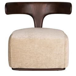 Poltrona Moby Dick rivestita in tessuto beige di Libero Rutilo*Morelato Clearance