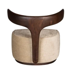 Poltrona Moby Dick rivestita in tessuto beige di Libero Rutilo*Morelato Clearance