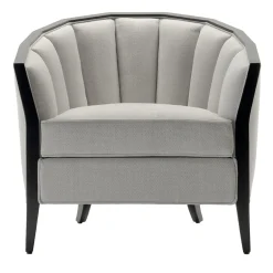 Poltrona Modica in wengé e grigio incanalato*Morello Gianpaolo New