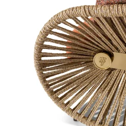 Poltrona per esterni Stankar in tessuto arancione con corda di canapa*Visionnaire Discount