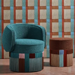 Poltrona Pirouette Clu Swivel Geo Wien di Lorenza Bozzoli*Lorenza Bozzoli Couture Outlet