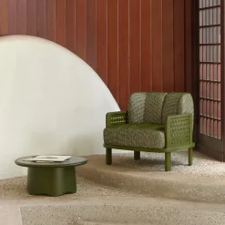 Poltrona Raquette 180 in frassino tinto verde di Cristina Celesti*Billiani 1911 Outlet