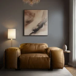 Poltrona Rencontre Moi in pelle marrone*Giopagani Online