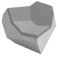 Poltrona Rolling Stone grigia del XXI secolo*[1+2=8] Outlet