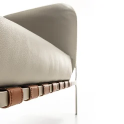 Poltrona Sydney in Pelle Bianca*Enrico Pellizzoni Discount