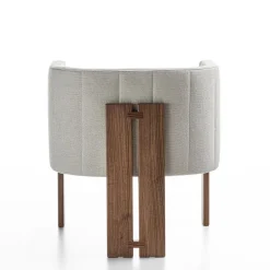 Poltrona Tofane bianco e noce*Durame