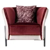 Poltrona Universal velluto rosso e bianco*Mantellassi 1926 Hot