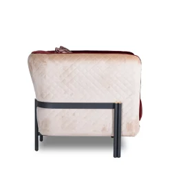 Poltrona Universal velluto rosso e bianco*Mantellassi 1926 Hot