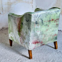 Poltrona Verde e Grigia Collezione Bisanzio*ROU Materiaal Clearance