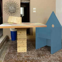 Poltrona Vescovina Azzurro di Lanfranco Benvenuti*Meccani Design Discount