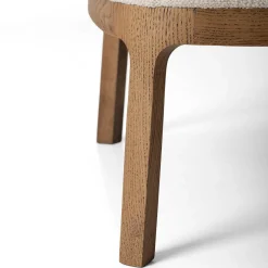 Poltrona Zeta bianco sporco con telaio in rovere*Mantellassi 1926 Clearance