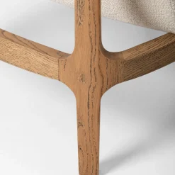 Poltrona Zeta bianco sporco con telaio in rovere*Mantellassi 1926 Clearance