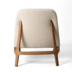 Poltrona Zeta bianco sporco con telaio in rovere*Mantellassi 1926 Clearance