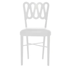 Ponti 969 Sedia in pelle bianca di Gio Ponti*BBB Italia Best