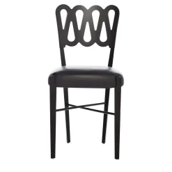 Ponti 969 Sedia in pelle nera di Gio Ponti*BBB Italia