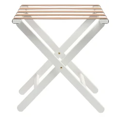 Portabagagli In Legno Bianco E Pelle*Montina Discount