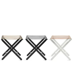 Portabagagli In Legno Bianco E Pelle*Montina Discount