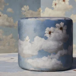 Pouf Nuvole & Fiori rotondo*Instabilelab Best