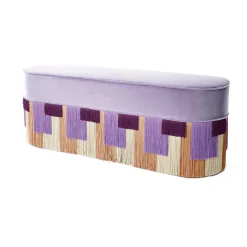 Pouf a righe geometriche Lilac Couture*Lorenza Bozzoli Couture Online