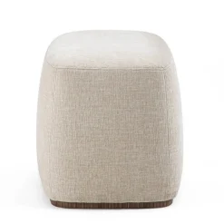 Pouf Alma in tessuto grigio e noce*Carpanelli Online