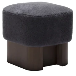 Pouf alto in legno nero Lloyd*Giobagnara Discount