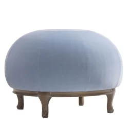 Pouf azzurro in noce di NIgel Coates*Fratelli Boffi Outlet