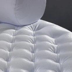 Pouf Breola rotondo trapuntato bianco*VGnewtrend
