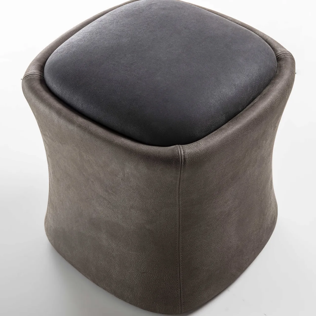 Pouf Caro bicolore marrone*Durame Outlet