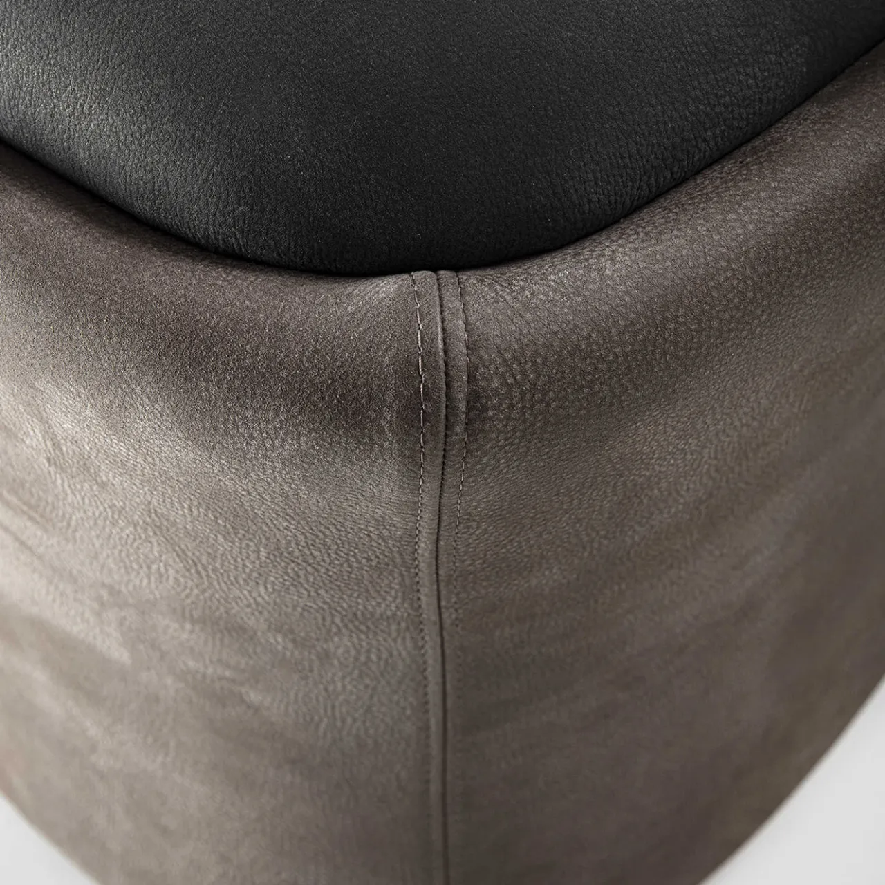 Pouf Caro bicolore marrone*Durame Outlet