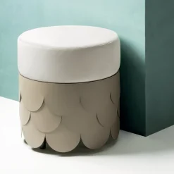 Pouf Charleston in pelle*Rudi Hot